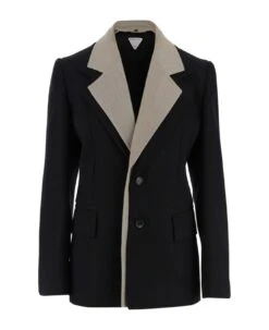 Bottega Veneta Bi-color Wool Single-breasted Jacket