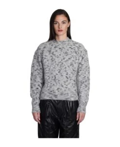 Morena Knitwear In Grey Acrylic