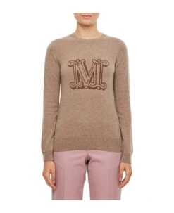 Max Mara Pamir Crewneck Logo Sweater