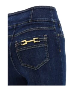 Elisabetta Franchi Logo Button Jeans -Femme Mode Shop d9acd7bea20612bc5aace49d850220ac