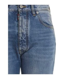 Maison Margiela Embroidered Logo Jeans -Femme Mode Shop da3f94ddce8c608aa29848ab33586ae7