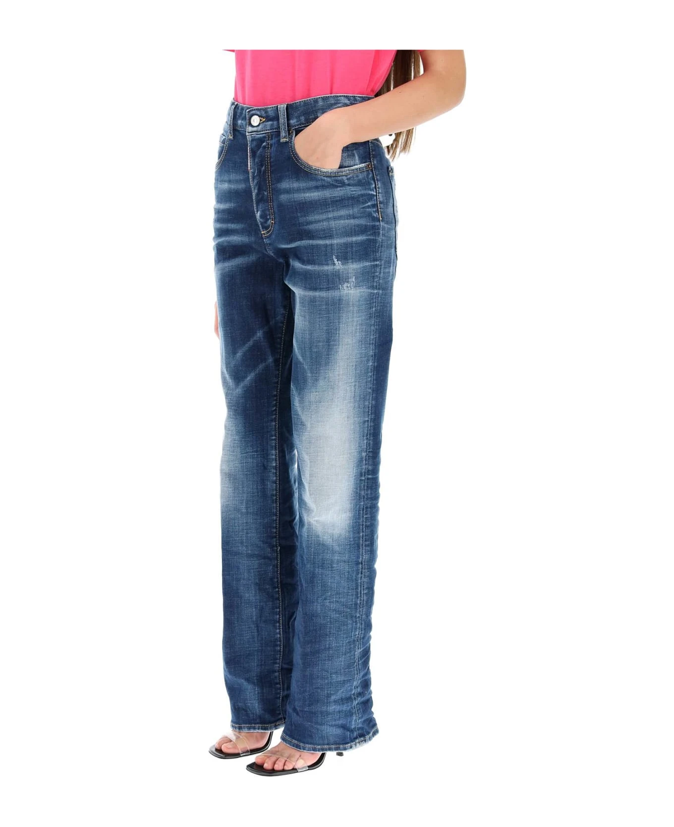 DSQUARED2 Clean Vintage Wash Roadie Jeans 6 DSQUARED2 Clean Vintage Wash Roadie Jeans - Image 4