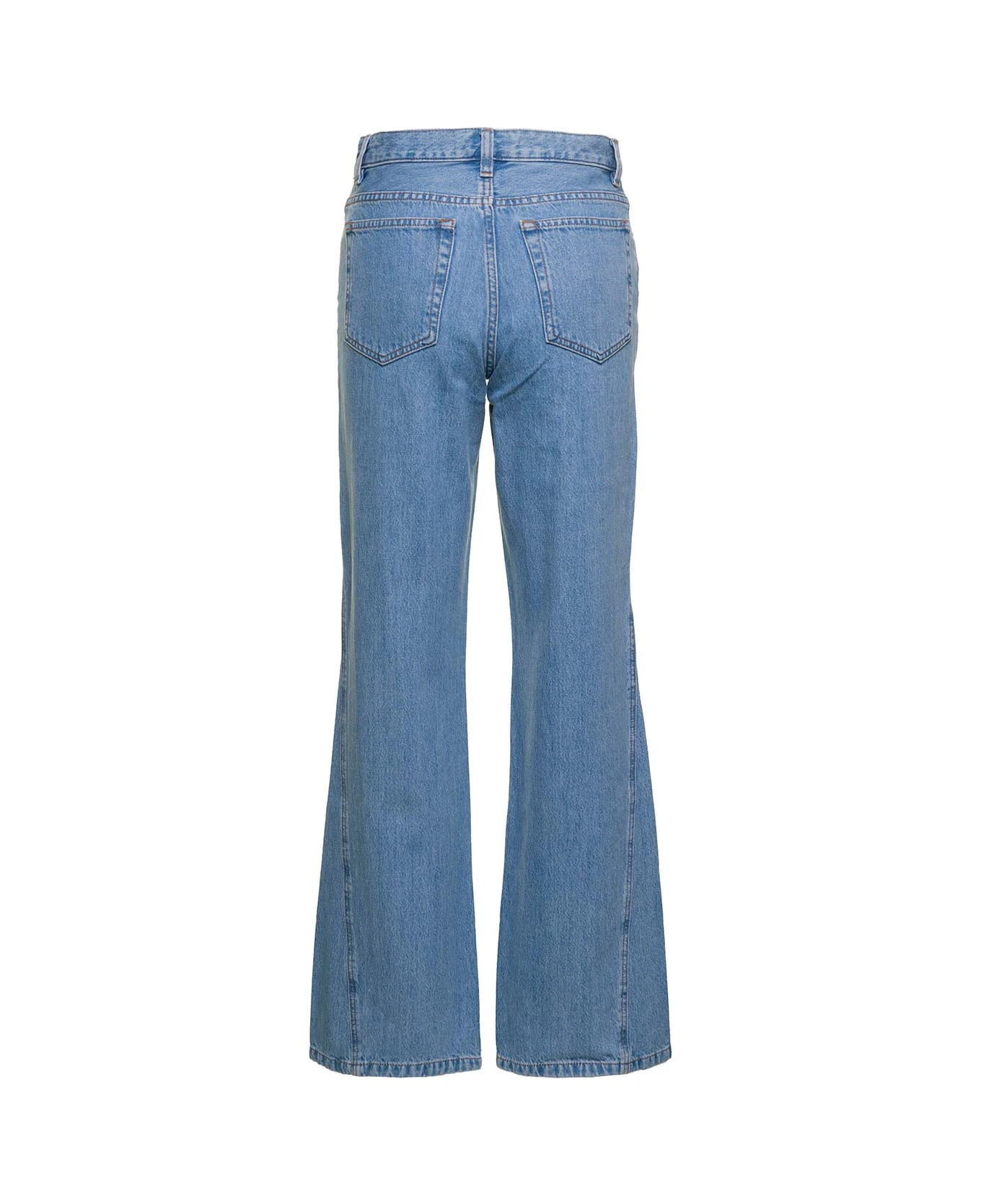 A.P.C. 'elle' Light Blue Five-pocket Flare Jeans In Cotton Denim Woman 4 A.P.C. 'elle' Light Blue Five-pocket Flare Jeans In Cotton Denim Woman - Image 2