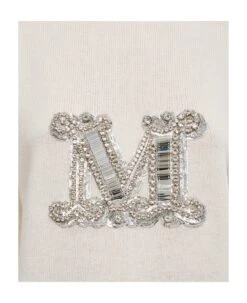 Max Mara Embellished M Crewneck Sweater -Femme Mode Shop dcff8221257b6a49aca31e839f26928c