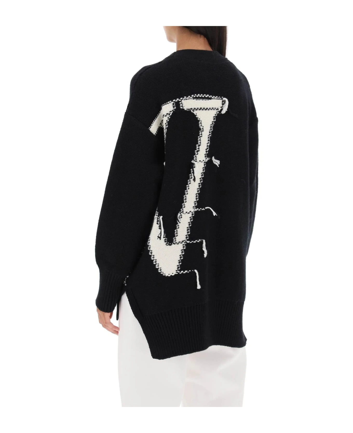 Off-White Ow Logo Intarsia Cardigan 5 Off-White Ow Logo Intarsia Cardigan - Image 3