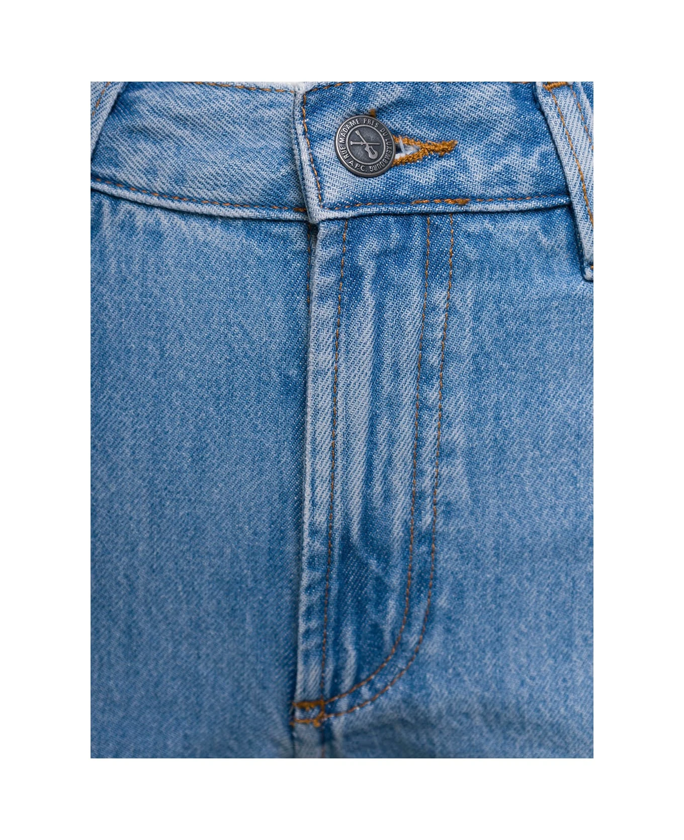 A.P.C. 'elle' Light Blue Five-pocket Flare Jeans In Cotton Denim Woman 5 A.P.C. 'elle' Light Blue Five-pocket Flare Jeans In Cotton Denim Woman - Image 3