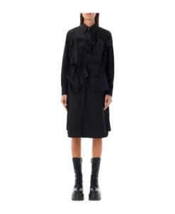 Comme Des Garcons Shirt Ruched Dress