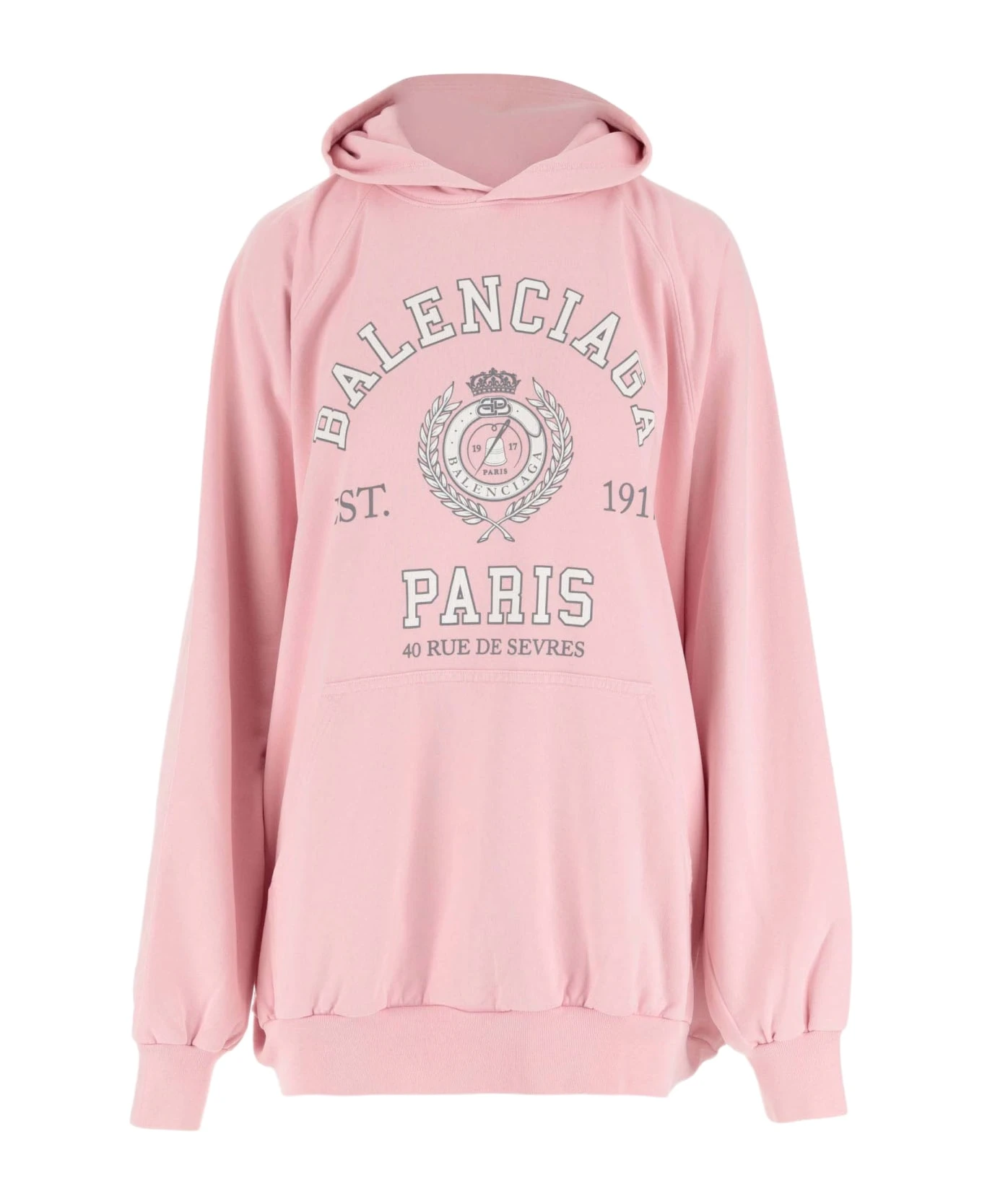 Balenciaga Logo 1917 Cotton Hoodie 3 Balenciaga Logo 1917 Cotton Hoodie