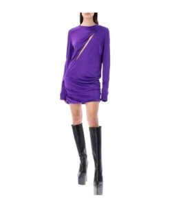 Versace Slashed Mini Dress -Femme Mode Shop e7ef43170e71c27ecb34de701e00f5b0