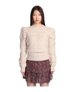 Adler Knitwear In Beige Alpaca