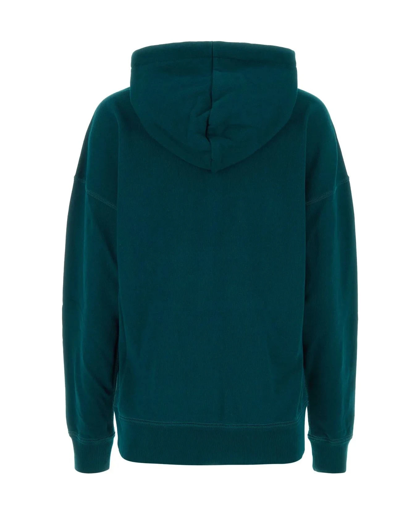 Petrol Blue Cotton Blend Mansel Sweatshirt 4 Petrol Blue Cotton Blend Mansel Sweatshirt - Image 2