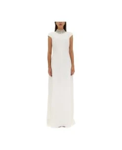 Max Mara Cut-out Short-sleeved Maxi Dress