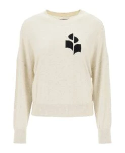 Marisans Sweater With Logo Intarsia