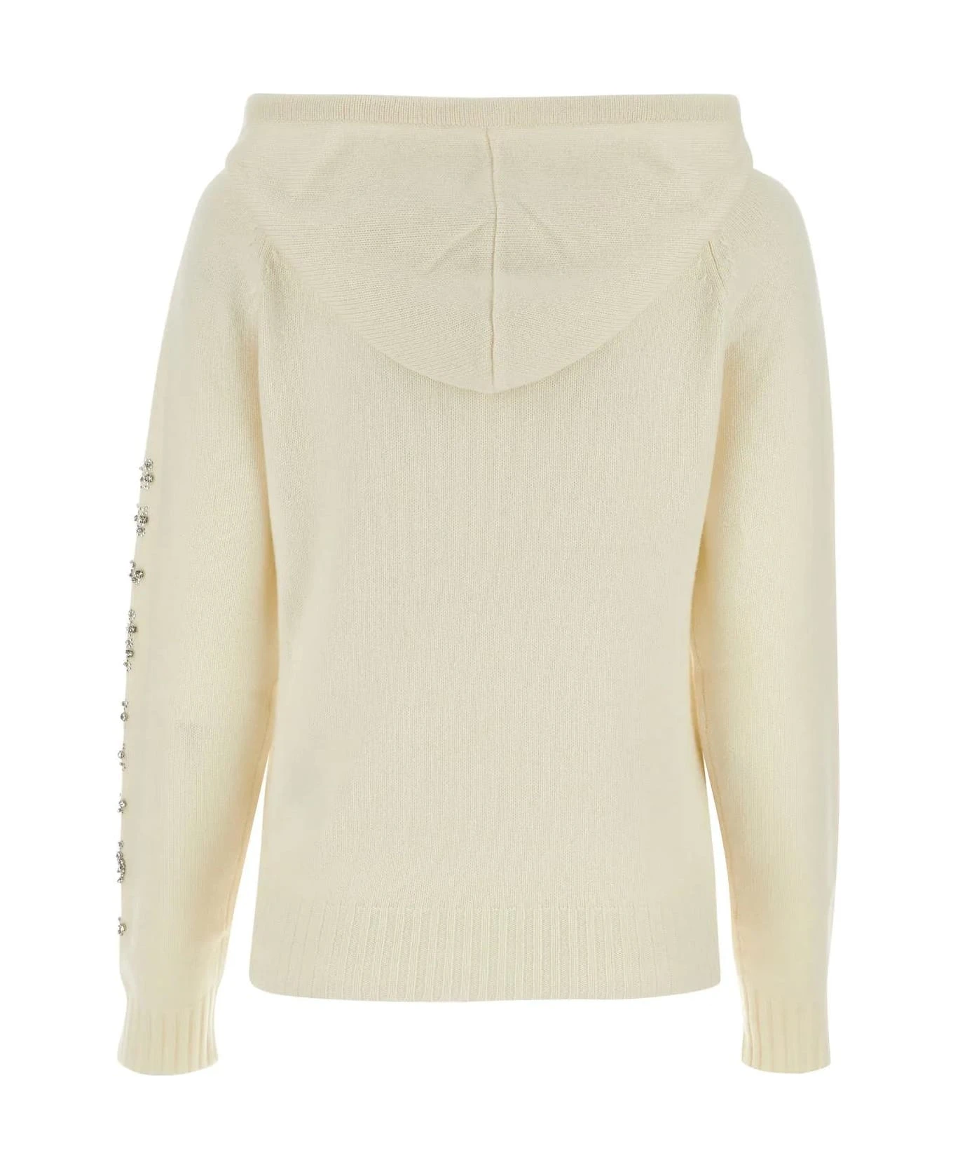 Max Mara Ivory Wool Blend Ananas Sweater 4 Max Mara Ivory Wool Blend Ananas Sweater - Image 2