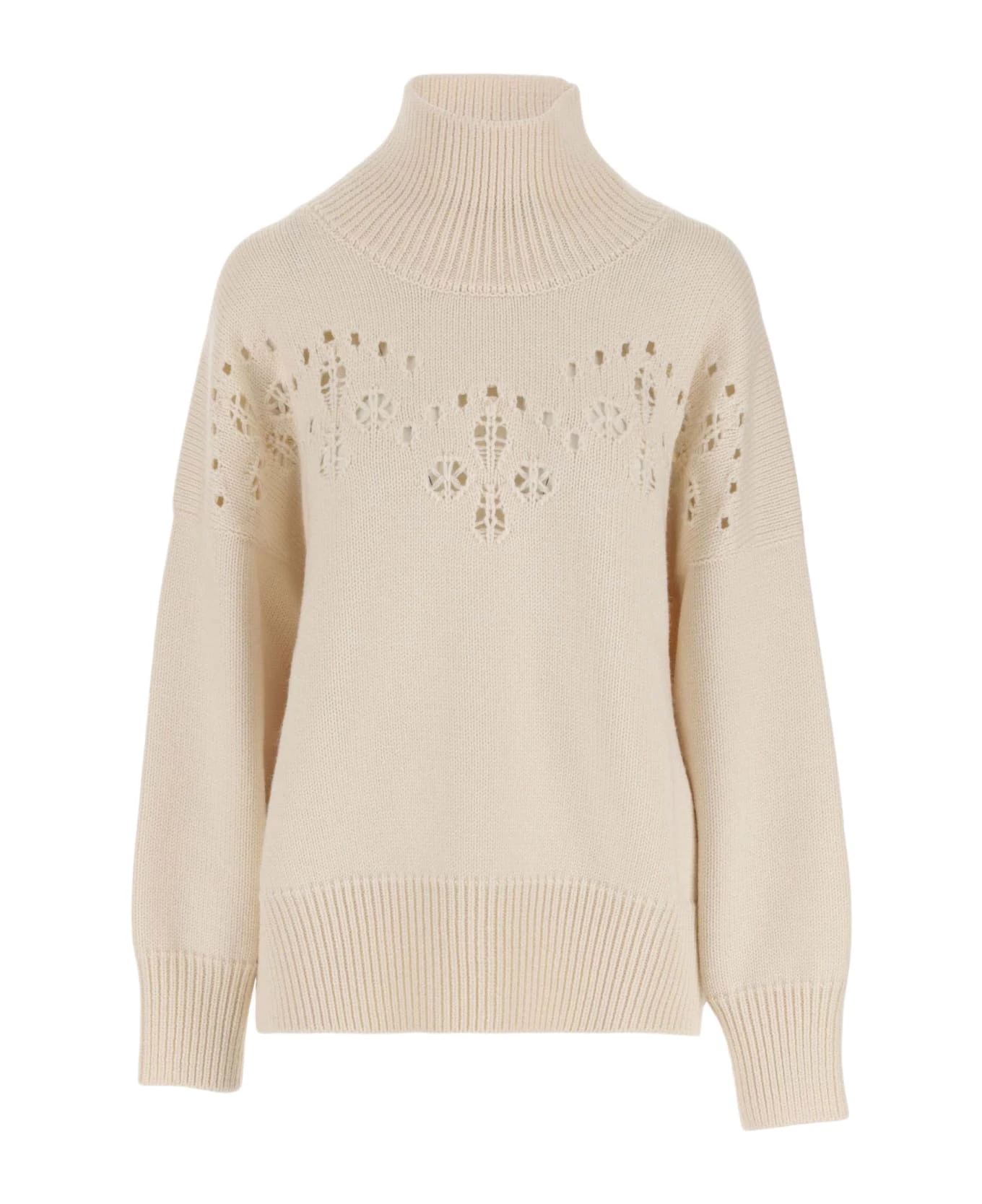 Chloé Wool Sweater With Cut-out Embroidery 3 Chloé Wool Sweater With Cut-out Embroidery