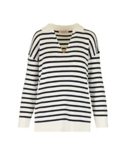Valentino Garavani Striped Cotton Knit Sweater
