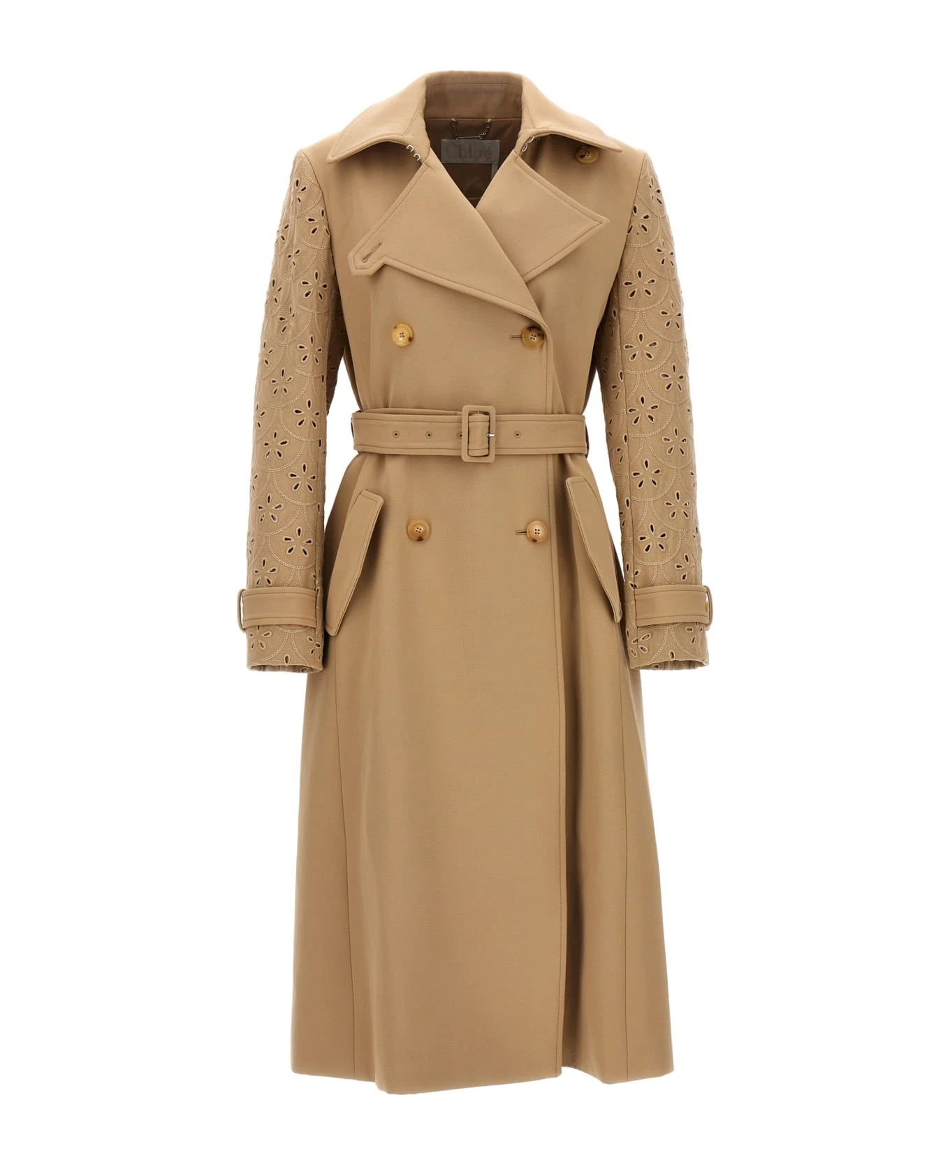 Chloé Embroidered Hooded Trench Coat 4 Chloé Embroidered Hooded Trench Coat - Image 2