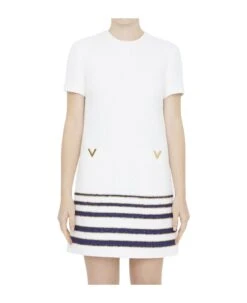 Valentino Garavani Mariniere Tweed Short Dress