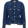 Alexander McQueen Peplum Denim Jacket -Femme Mode Shop f6952de68c3af5bc7001fdb1c58d1a71