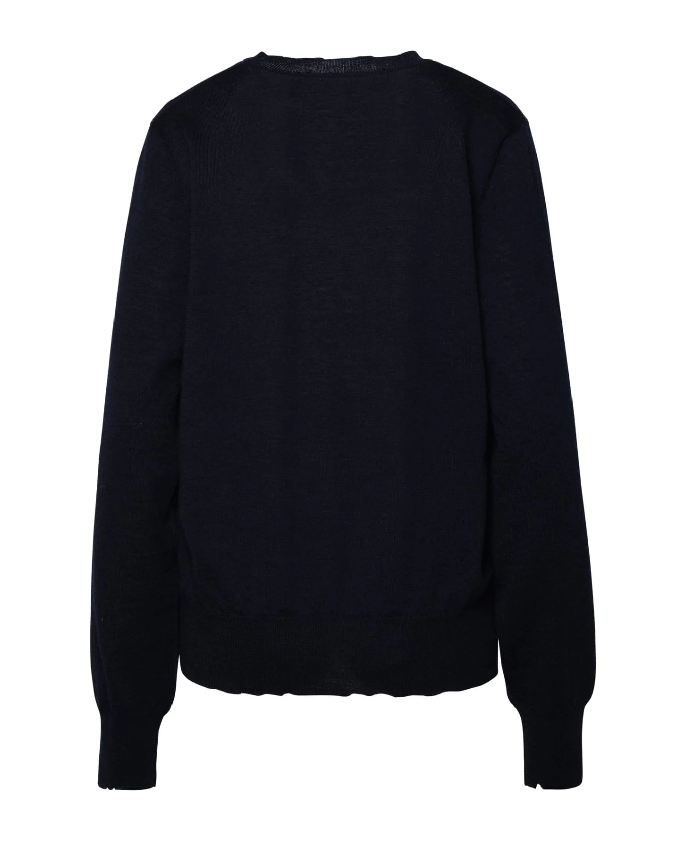 Maison Margiela Caridgan In Blue Wool 5 Maison Margiela Caridgan In Blue Wool - Image 3