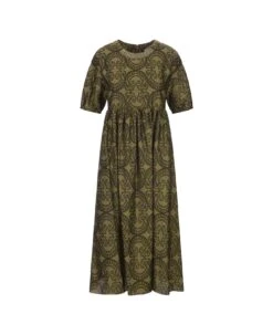 Max Mara Khaki Green Fatora Midi Dress