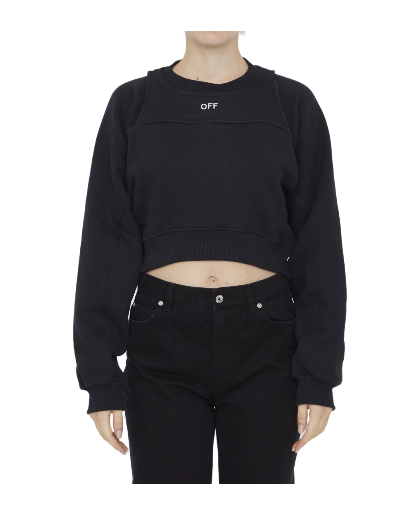 Off-White Off Logo Crop Sweatshirt 3 Off-White Off Logo Crop Sweatshirt
