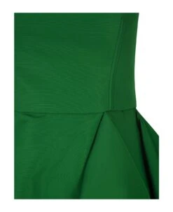 Alexander McQueen Midi Dress With Asymmetrical Draping In Green Polyfaille -Femme Mode Shop fe18fdc6ca778eaa7f3306ab074ac8af